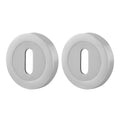 Olbia Satin Nickel Round Keyhole Escutcheons - 1 Pair 52mm