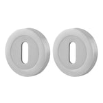 Olbia Satin Nickel Round Keyhole Escutcheons - 1 Pair 52mm - tradefit - 1