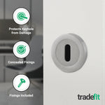 Olbia Satin Nickel Round Keyhole Escutcheons - 1 Pair 52mm - tradefit - 3