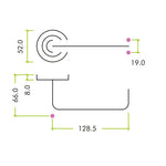 Return to Door Lever Fire Door Handles - Severe Duty - 304 Satin Stainless Steel - BS EN 1906 : 2010 Grade 4 - tradefit - 2