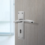 Euroda - Plus Polished Chrome Lever Lock Fire Door Handles - Keyhole - FD30/60 - tradefit - 5