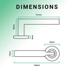 Mode - Grip Fire Door Handle on Rose - Polished Chrome - FD30/60 - tradefit - 4