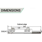 Soft Close Concealed Undermount Drawer Runners Double Extension 30kg Max 350mm - tradefit - 4
