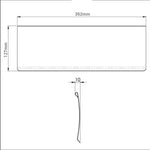 Curved Interior Inner Letter Box Tidy Flap - 355x127mm - Polished Chrome - tradefit - 6