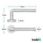 Santana Satin Nickel Lever on Rose Door Handle Kit - Medium Duty FD30/60 - 76mm Latch - tradefit - 4