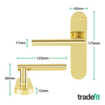 Olbia Antique Brass Lever on Backplate Door Handles - Keyhole - tradefit - 2