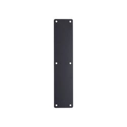 Door Finger Push Plate - 75mm x 350mm - Radius - Matt Black - tradefit