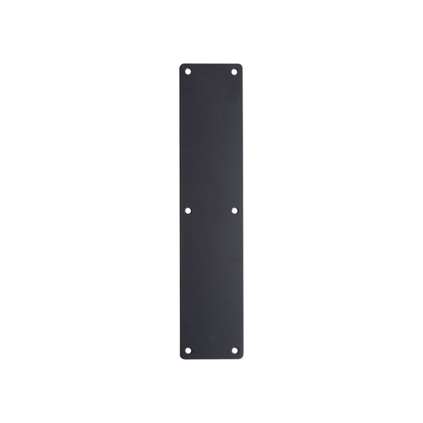 Door Finger Push Plate - 75mm x 350mm - Radius - Matt Black - tradefit - Featured Image
