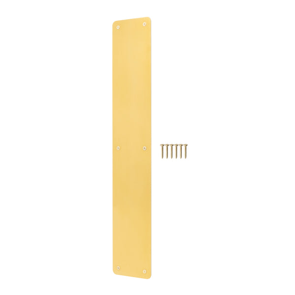 Plain Finger Plate - 425 x 75 x 1.2mm - Radius Corners - PVD Polished Brass - tradefit - Featured Image
