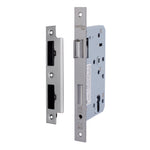 DIN Euro Profile Escape Sashlock Case - Square Forend - 60mm Backset / 90mm Case - Satin Stainless Steel - tradefit - 1