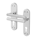 Olbia Polished Chrome Lever on Backplate Door Handles - Euro - tradefit - 1