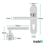 Olbia Polished Chrome Lever on Backplate Door Handles - Euro - tradefit - 2