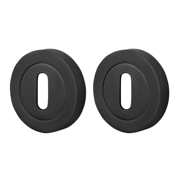 Olbia Standard Keyhole Escutcheon - Matt Black - Pair - tradefit - Featured Image