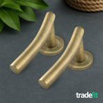 Arched Antique Brass Lever on Rose Door Handle Pack - 64mm Latch - tradefit - 9