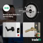 Arched Antique Brass Lever on Rose Door Handles - tradefit - 5
