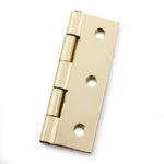 Steel Butt Hinges 1838 Fixed Pin Pattern - 76x51x1.5mm - Brass Plated - Pair - EXCLUDING Screws - tradefit - 6