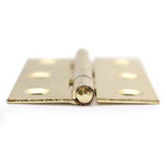 Steel Butt Hinges 1838 Fixed Pin Pattern - 76x51x1.5mm - Brass Plated - Pair - EXCLUDING Screws - tradefit - 8