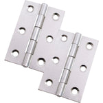 Steel Butt Hinges 1838 Fixed Pin Pattern - 76x51x1.5mm - Zinc Plated - Pair - EXCLUDING Screws - tradefit - 2