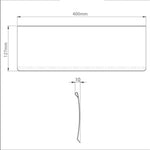 Inner Letter Box Tidy - 400x127mm - Satin Chrome - tradefit - 6