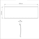 Inner Letter Box Tidy - 400x127mm - Polished Chrome - tradefit - 6