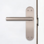 Olbia Satin Nickel Door Handle Pack - 76mm Latch - tradefit - 5
