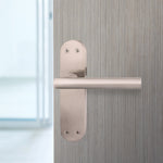 Olbia Satin Nickel Door Handle Pack - 76mm Latch - tradefit - 6