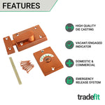 Toilet Indicator Bolt Vacant/Engaged - Bronze - tradefit - 3