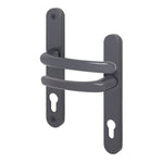 Anthracite Grey UPVC Door Handles - 92mm PZ Centres - 210 mm Fixing Centres - 242 x 34mm - tradefit - 1