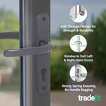 Anthracite Grey UPVC Door Handles - 92mm PZ Centres - 210 mm Fixing Centres - 242 x 34mm - tradefit - 4