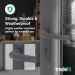 Anthracite Grey UPVC Door Handles - 92mm PZ Centres - 210 mm Fixing Centres - 242 x 34mm - tradefit - 5