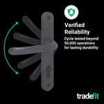 Anthracite Grey UPVC Door Handles - 92mm PZ Centres - 210 mm Fixing Centres - 242 x 34mm - tradefit - 7