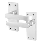 Straight Pattern Polished Chrome Door Handles - Latch - tradefit - 1