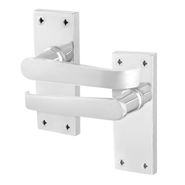 Straight Pattern Polished Chrome Door Handles - Latch - tradefit - Featured Image