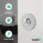 Olbia Bathroom Turn & Release - 5mm Spindle - Polished Chrome - tradefit - 3