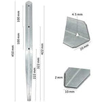 Timber Railway Sleeper Pin Bracket - 450mm - Galvanised Steel - Pack of 10 - tradefit - 4