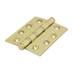 Solid Brass Performance Ball Race Hinge - 102 x 76mm - Polished Brass - tradefit - 1
