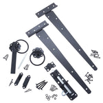 HD Gate Kit - Ring Latch - 350mm Hinges - 150mm Brenton Bolt - Black - tradefit - 1