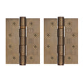 Bronze Fire Door Hinges - 4 Inch/102mm - Grade 13 Steel Ball Bearing - Pack 2