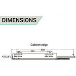 Soft Close Concealed Undermount Drawer Runners Double Extension 30kg Max 450mm - tradefit - 4