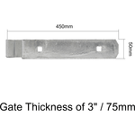 Field Gate Hinge Set Double Strap Hook On Plate - (18