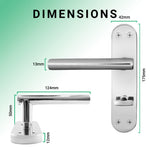 Olbia Polished Chrome Door Handles - Bathroom - tradefit - 3