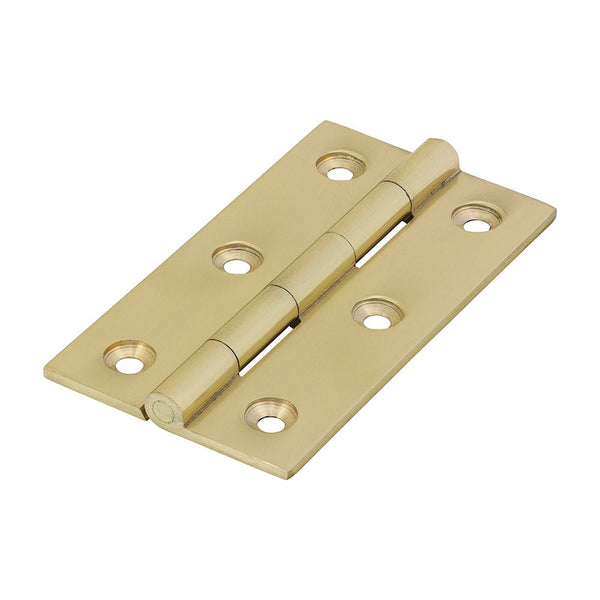 Solid Brass Solid Drawn Hinge - 75 x 40mm - Polished Brass - tradefit - Featured Image