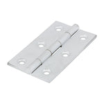 Solid Brass Solid Drawn Hinge - 64 x 35mm - Satin Chrome - tradefit - 1