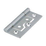 Solid Brass Plain Bearing Flush Hinge - 60 x 41mm - Polished Chrome - tradefit - 1