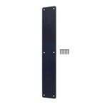 Plain Finger Plate - 425 x 75 x 1.2mm - Radius Corners - Matt Black - tradefit - 1