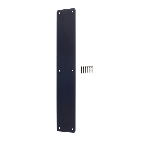 Plain Finger Plate - 425 x 75 x 1.2mm - Radius Corners - Matt Black - tradefit - Featured Image