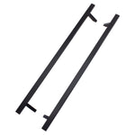 Guardsman Entrance Offset Pull Handles Flat Bar - Back to Back Fix - 1200 x 32mm 1000mm c/c - Matt Black - tradefit - 1