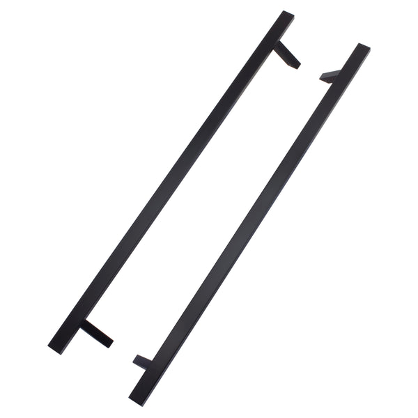 Guardsman Entrance Offset Pull Handles Flat Bar - Back to Back Fix - 1200 x 32mm 1000mm c/c - Matt Black - tradefit - Featured Image