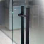 Guardsman Entrance Offset Pull Handles Flat Bar - Back to Back Fix - 1200 x 32mm 1000mm c/c - Matt Black - tradefit - 5