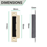 Mortice Lock Strike Plate - Electro Brass - tradefit - 2